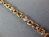 LONG 4.15CT DIAMOND & AAA MORGANITE 14K ROSE GOLD 3D OVAL X LOVE TENNIS BRACELET