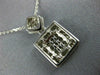 .56CT DIAMOND 14KT WHITE GOLD 3D ROUND & PRINCESS INVISIBLE SQUARE PENDANT #703