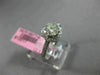 ESTATE 1.05CT DIAMOND 18KT WHITE GOLD 3D SOLITAIRE FLOWER SQUARE ENGAGEMENT RING
