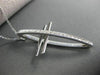 ESTATE LARGE .60CT DIAMOND 14KT WHITE GOLD 3D EUROPEAN CROSS PENDANT #18604