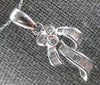 ESTATE .30CT DIAMOND 18K WHITE GOLD ROUND & BAGUETTE PALM TREE FLOATING PENDANT