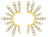 ESTATE .50CT DIAMOND 14KT YELLOW GOLD ROUND 3D SEMI FLOWER SUNBURST FUN EARRINGS