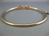 ESTATE WIDE .75CT DIAMOND 18K ROSE GOLD ROUND & BAGUETTE CLUSTER BANGLE BRACELET