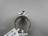 ANTIQUE WIDE DIAMOND & AAA SAPPHIRE 2.70CT 14KT WHITE GOLD COCKTAIL RING