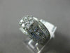 EXTRA LARGE 1.5CT DIAMOND 14K WHITE GOLD FLOWER CLUSTER FILIGREE ENGAGEMENT RING