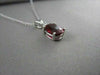 ESTATE 2.04CT DIAMOND & RUBELITE 14KT WHITE GOLD 3D SOLITAIRE OVAL PENDANT #XXX