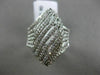 ESTATE LARGE 1.92CT ROUND DIAMOND 14KT WHITE GOLD 3D MARQUISE SHAPE PROMISE RING