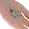 ESTATE AAA TURQUOISE 18K YELLOW GOLD & 925 SILVER STAR OF DAVID FLOATING PENDANT