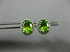 ESTATE 2.04CT DIAMOND & AAA PERIDOT 14KT WHITE GOLD CLASSIC HALO STUD EARRINGS