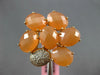 EXTRA LARGE 15.25CT DIAMOND & AAA ORANGE QUARTZ 14K WHITE & ROSE GOLD OVAL RING