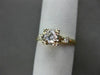 ANTIQUE .57CT DIAMOND 14KT TWO TONE GOLD FILIGREE FISHTAIL ENGAGEMENT RING #9122