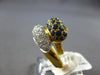 WIDE 2.71CT DIAMOND & AAA SAPPHIRE 18K YELLOW GOLD 3D MULTI ROW CRISS CROSS RING