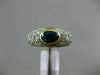 WIDE 1.45CT DIAMOND & AAA OVAL SAPPHIRE 14K YELLOW GOLD 3D BEZEL ENGAGEMENT RING