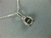 ESTATE .33CT DIAMOND 18KT WHITE GOLD 3D CLUSTER SOLITAIRE HALO FLOATING PENDANT