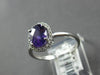 1.31CT DIAMOND & AAA AMETHYST 14KT WHITE GOLD OVAL & ROUND MULTI HEART LOVE RING