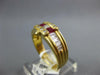 1.36CT DIAMOND & AAA RUBY 18KT YELLOW GOLD 3D PRINCESS BAGUETTE & ROUND FUN RING