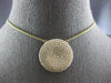 ESTATE LARGE 2.17CT DIAMOND 14K YELLOW GOLD CLASSIC ROUND PAVE FUN LOVE NECKLACE