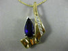 ESTATE 2.80CT DIAMOND & AAA AMETHYST 14KT 2 TONE GOLD 3D ENHANCER PENDANT #13071