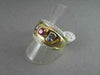 ANTIQUE WIDE 1.00CTW AMETHYST, PINK SAPPHIRE & DIAMOND 14K W&Y GOLD RING