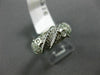 ESTATE .34CT ROUND DIAMOND 18KT WHITE GOLD 3D DOUBLE STAR ROPE LOVE FUN RING