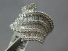 LARGE 3.52CT DIAMOND 18KT WHITE GOLD 3D ROUND & BAGUETTE SWIRL ANNIVERSARY RING