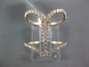 ESTATE LARGE .65CT DIAMOND 18KT YELLOW GOLD 3D V SHAPE DOUBLE ANCHOR RING