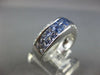 WIDE 2.72CT DIAMOND & AAA RAINBOW SAPPHIRE 14K WHITE GOLD CRISS CROSS LOVE RING
