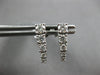 ESTATE .72CT DIAMOND 18KT WHITE GOLD 3D ROUND GRADUATING FUN HANGING EARRINGS