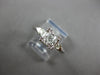 ANTIQUE LARGE .69CT DIAMOND PLATINUM 3 STONE FILIGREE 3D ENGAGEMENT RING #28020