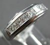 .34CT DIAMOND 14KT WHITE GOLD CLASSIC PRINCESS CHANNEL WEDDING ANNIVERSARY RING