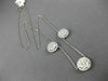 ESTATE 1.95CT DIAMOND 14KT WHITE GOLD FLOWER CLUSTER BY THE YARD NECKLACE #21596