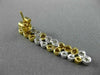 ESTATE 2.06CT WHITE & FANCY YELLOW DIAMOND 18K TWO TONE GOLD 3D HANGING EARRINGS