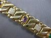 LARGE 8.83CT DIAMOND & AAA MULTI COLOR GEM 14KT YELLOW GOLD CUFF BRACELET #27930