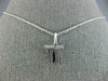 ESTATE SMALL 14KT WHITE GOLD 3D HANDCRAFTED CHAI PENDANT #530
