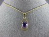 ESTATE 2.40CT AAA AMETHYST 14K YELLOW GOLD 3D ROUND OVAL FLOATING PENDANT #27159