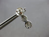 1.0CT DIAMOND 14KT WHITE GOLD 3D MULTI FLOWER JOURNEY SCREWBACK HANGING EARRINGS