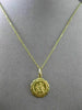 ESTATE 14K YELLOW GOLD HANDCRAFTED POPE RELIGIOUS FLOATING PENDANT & CHAIN 24991