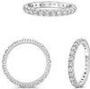 ESTATE 1.0CT DIAMOND PLATINUM 3D ROUND CLASSIC ETERNITY ANNIVERSARY RING