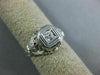 ANTIQUE .14CT DIAMOND 14KT WHITE GOLD SQUARE OPEN FILIGREE ENGAGEMENT RING 26658
