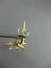 ESTATE .53CT DIAMOND 18KT 2 TONE GOLD 3D CLASSIC TEAR DROP LOVE HANGING EARRINGS
