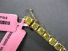 GIA LARGE 20.77CT FANCY YELLOW DIAMOND 18KT YELLOW GOLD CUSHION TENNIS BRACELET