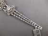 ESTATE LARGE 5.39CT DIAMOND 14KT WHITE GOLD CLUSTER MULTI FLOWER TENNIS BRACELET