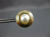 ESTATE AAA SOUTH SEA PEARL 14KT YELLOW GOLD BEZEL CIRCULAR STUD EARRINGS #27161