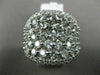 ESTATE LARGE 3.0CT DIAMOND 14KT WHITE GOLD ETOILE FILIGREE CLUSTER LOVE RING