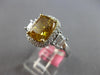 GIA LARGE 3.72CT WHITE & FANCY YELLOW DIAMOND 18KT WHITE GOLD MULTI SHAPE RING