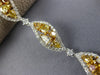 LARGE 7.13CT MULTI COLOR DIAMOND 18KT TWO TONE GOLD MULTI LEAF TENNIS BRACELET