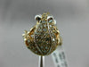 ESTATE LARGE 1.20CT DIAMOND & AAA RUBY 18KT ROSE GOLD 3D ETOILE HAPPY FROG RING