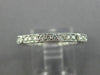 ANTIQUE .48CT DIAMOND 18K WHITE GOLD 3D FILIGREE WEDDING ANNIVERSARY RING #18635