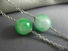 ANTIQUE LARGE .36CT DIAMOND AAA ONYX & JADE 18KT WHITE GOLD 3D LARIAT NECKLACE