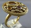 LARGE 1.45CT DIAMOND & AAA MULTI GEM 14KT YELLOW GOLD 3D BEZEL CIRCULAR FUN RING
